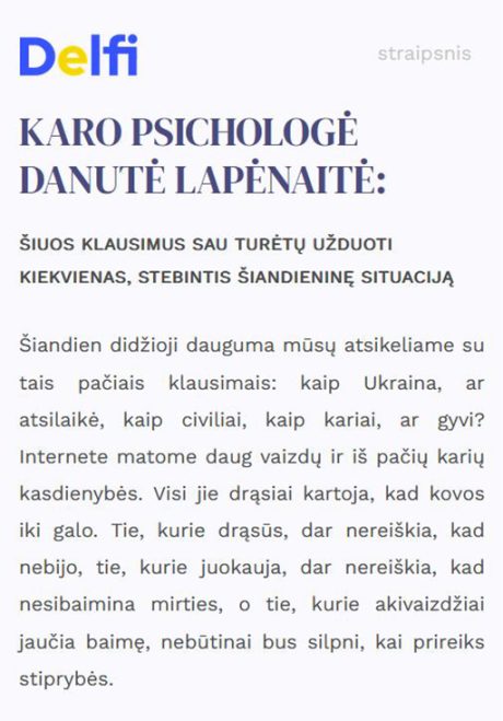1 straipsnis apie psichologija